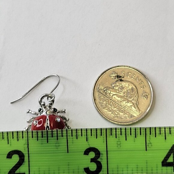 Mini Ladybug Earrings - Picture 9 of 11